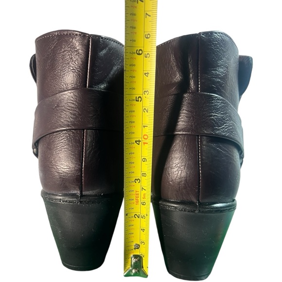 Easy Street burgundy bailey Sz 8W rodeo western boots w conchos. Comfy low hill - Picture 5 of 11